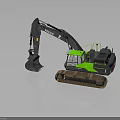 Volvo Tracked Excavator With Green Accents And Operator Cab Heavy Equipment