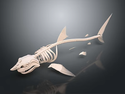 White Shark Skeleton Anatomical Model Medical Device for Medical Teaching and Research 3d model