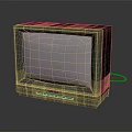 Vintage CRT Television Displaying Classic Retro Game With Pixel Style Graphics And Game Character