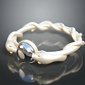 Stylish Elegant Silver Ring With Twisted Design And Central Round Gemstone