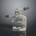 Laboratory Binocular Microscope With Mechanical Stage And Metal Frame