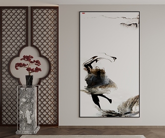 New Chinese Decorative Painting 3d model