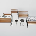 Various Designs Outdoor Chairs With Wooden Seats Metal Frames And Matching Side Tables