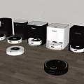 Modern sweeping robot 3d model