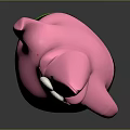 Pink Star Shaped Cartoon Creature With Green Shorts Expressive Face And Raised Hand