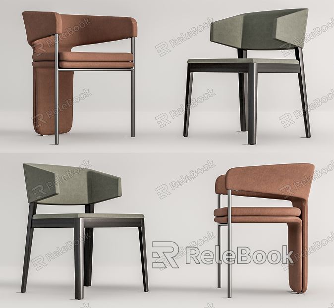 Modern Dining Chair Fabric Single Chair model