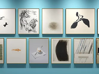 modern abstract painting 3d model