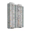 Modern High Rise Apartment Building Exterior With Multiple Windows And Balconies
