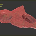 Detailed 3D Rugged Terrain Featuring Lush Green Vegetation And White Coastal Edges