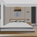 Bright Cozy Modern Hotel Guest Room With King Size Bed And City View Window