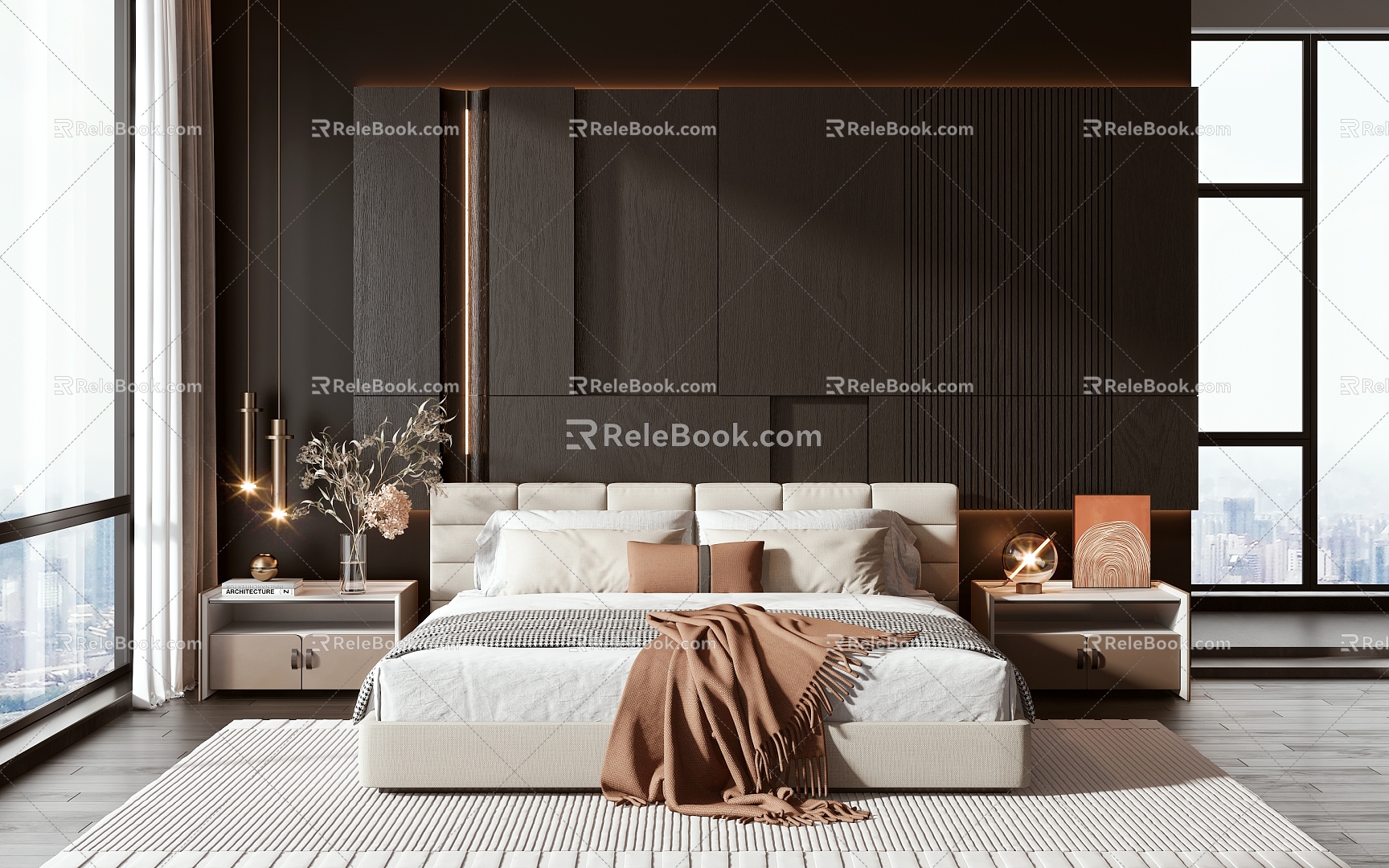 Double bed 3d model