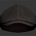Classic Woven Tweed Newsboy Hat With Small Button And Flat Brim Detail