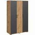 Modern Wooden Chest of Drawers with Black Panels and Simple Design