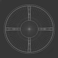 Round Black Table With Curved Legs And Small Central Ball Detail In Modern Style