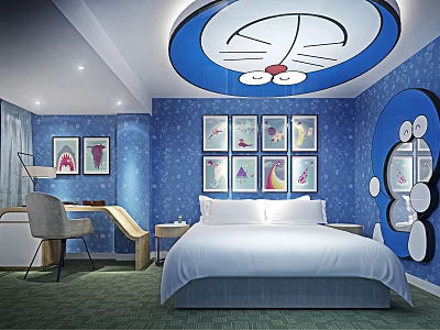 Modern Room Hotel Personality Rooms 3d model