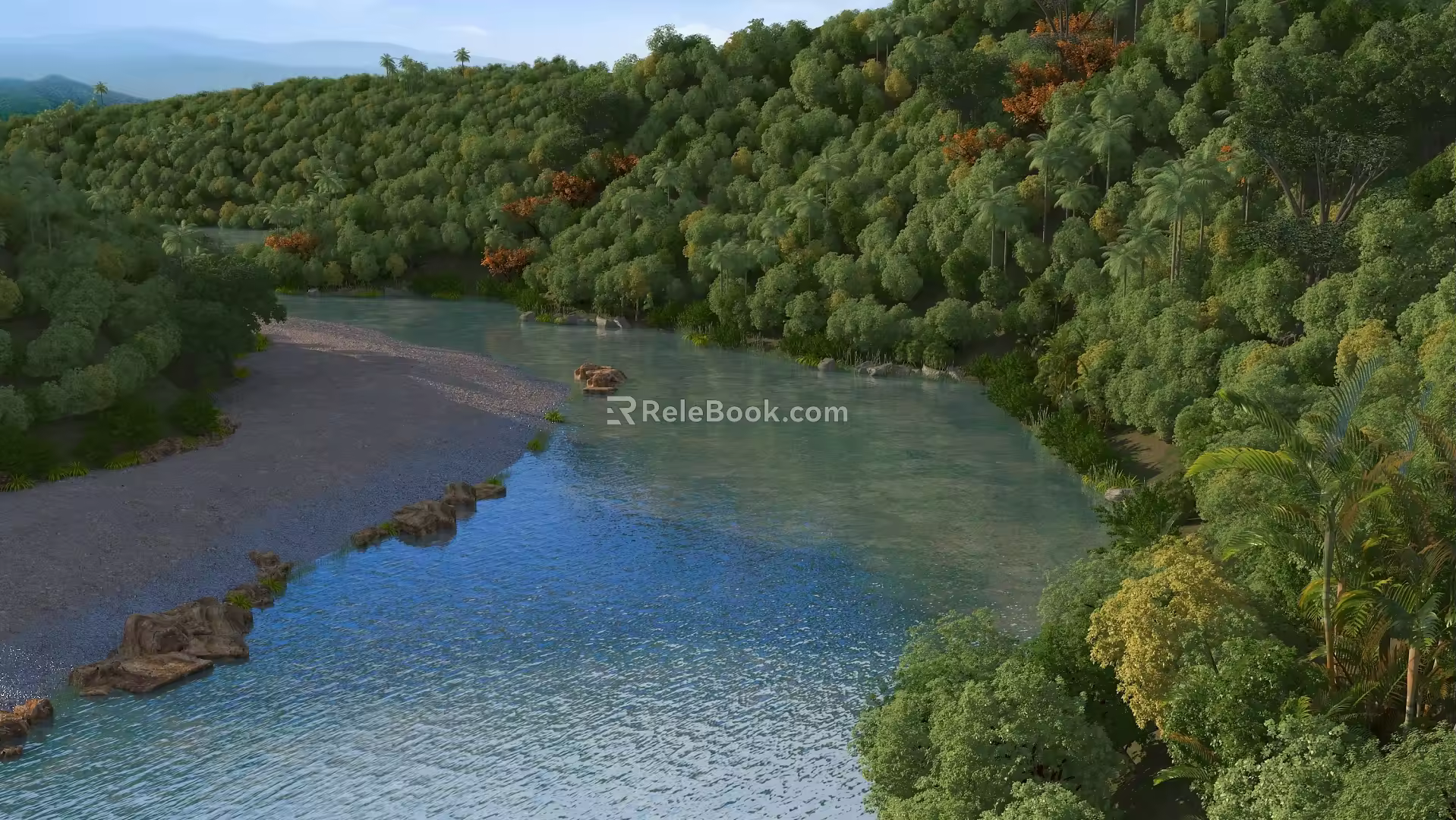 Modern Stream 3d model