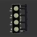 Industrial Processing System With White Vessels Black Pipes And Green Valves