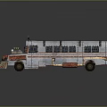 Industrial LOFT Bus Battle Bus Sci-Fi Bus Future Bus 3d model