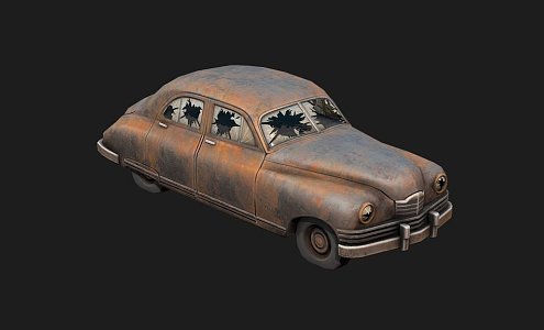 car wreck 3d model