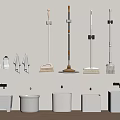 Mop Pool Balcony Mop Pool Towel Rack Mop Pool Mop 3d model