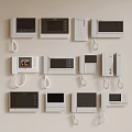 Various Styles Of Wall Mounted Indoor Intercom Devices With Display Screens