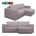 Teal Modern Upholstered Sectional Sofa With Spacious Seating For Multiple People 3d model