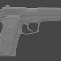 Black Semi Automatic Pistol With Textured Grip And Metallic Finish Design