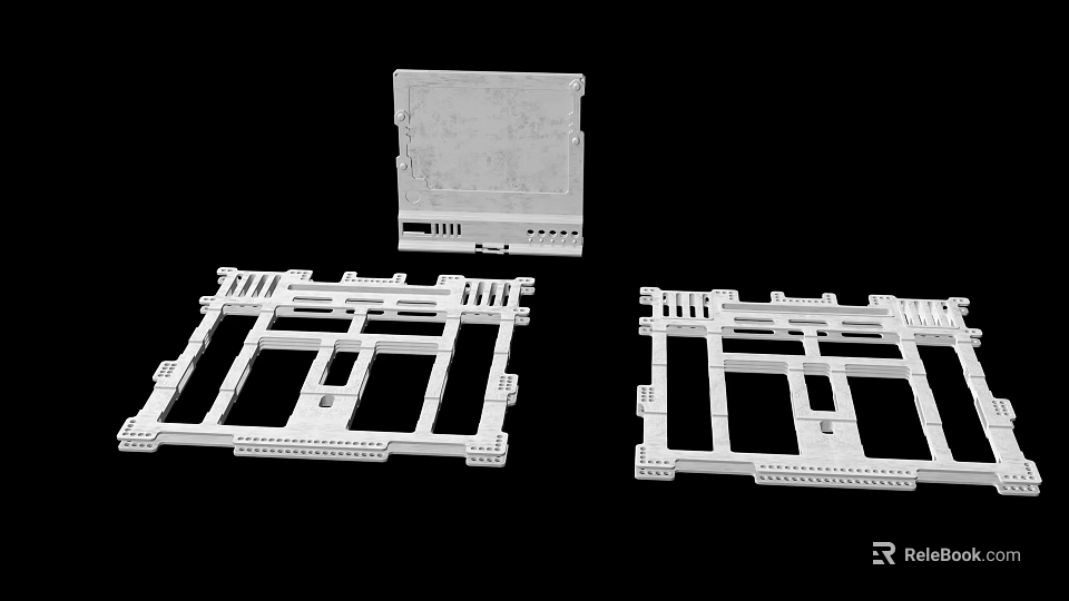 Industrial Equipment Structural Frames And Enclosure Components For Machinery 3d model 