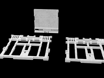 Industrial Equipment Structural Frames And Enclosure Components For Machinery 3d model