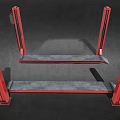 Red Heavy Duty Column Type Car Lift With Stable Platform Structure 3d model