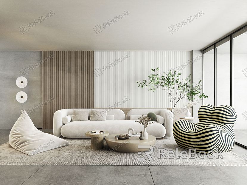 Modern Living Room Sofa Combination model