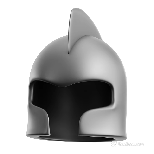 Silver Metal Hat With Spiked Top And Helmet Inspired Modern Design 3d model 