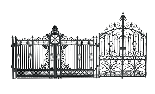 Jianou Gate Iron Door 3d model