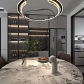 Modern Kitchen Interior Design With Gray Cabinets White Countertop Window Blinds And Oven