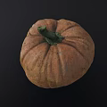 Grotesque Pumpkin Head Monster With Skull Features Sharp Fangs And Extended Green Tongue