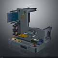 Advanced Space And Astronomy Technical Device 3D Model Featuring Control Panel And Components