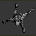 Modern Mech Warrior Mech Soldier Machine Battleguard Mechanical Battleguard 3d model