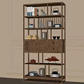 New Chinese-style Antique Rack Storage Rack Bookshelf 3d model