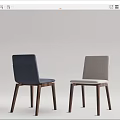 Modern Stylish Dining Chairs With Upholstered Seats And Walnut Legs In Multiple Colors
