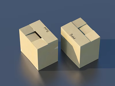 Household Supplies Packed in Fragile Cardboard Boxes for Safe Storage 3d model