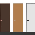 Modern Flush Doors in Dark Brown Beige and White Panel Design for Home Interior
