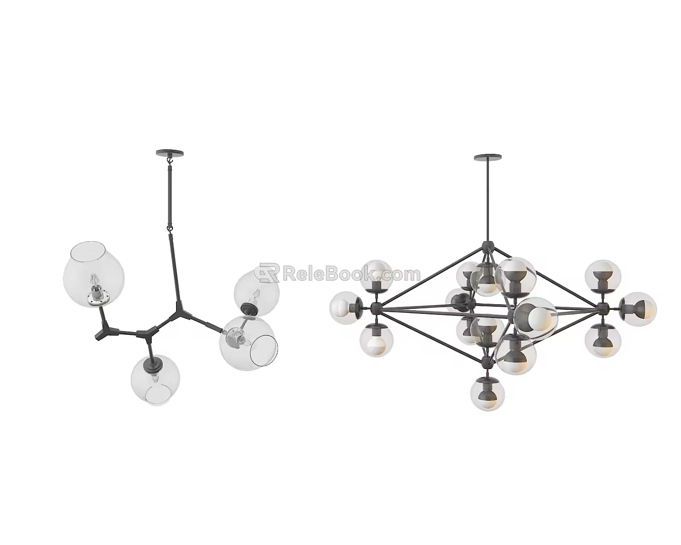 Modern chandelier combination 3d model