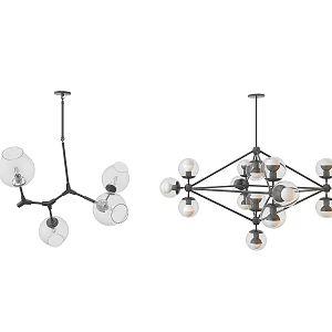 Modern chandelier combination 3d model