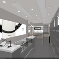 Bright Modern Digital Store Interior Design With Neat Product Displays And Comfortable Shopping Space