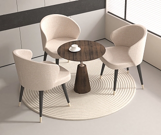 Modern leisure table and chair combination negotiation table and chair combination 3d model