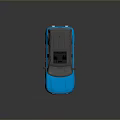 Stylish Blue SUV With Black Roof Rack Modern Front Design And Black Wheels