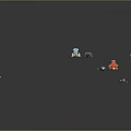 Fantasy Characters And Mythical Beings With Halos Holding Staves On Dark Background Reflections