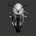 White Motorcycle With Red Accents Black Seat Sporty Design And Sleek Body