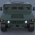Green Military Tank Exterior Design Featuring Front Headlights And Large Off Road Tires