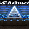Modern Seafood Restaurant with City Night View Large Windows and Ice Mounds